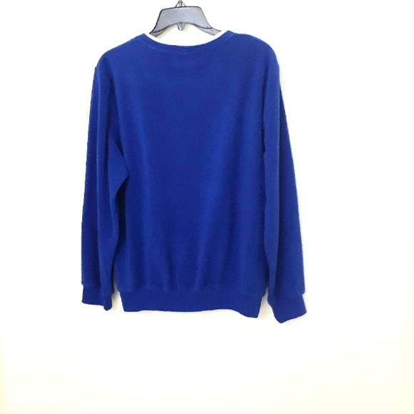 Alfred Dunner Women's Christmas Fleece Blue Sweat Shirt, Sweater Size M - Picture 3 of 6